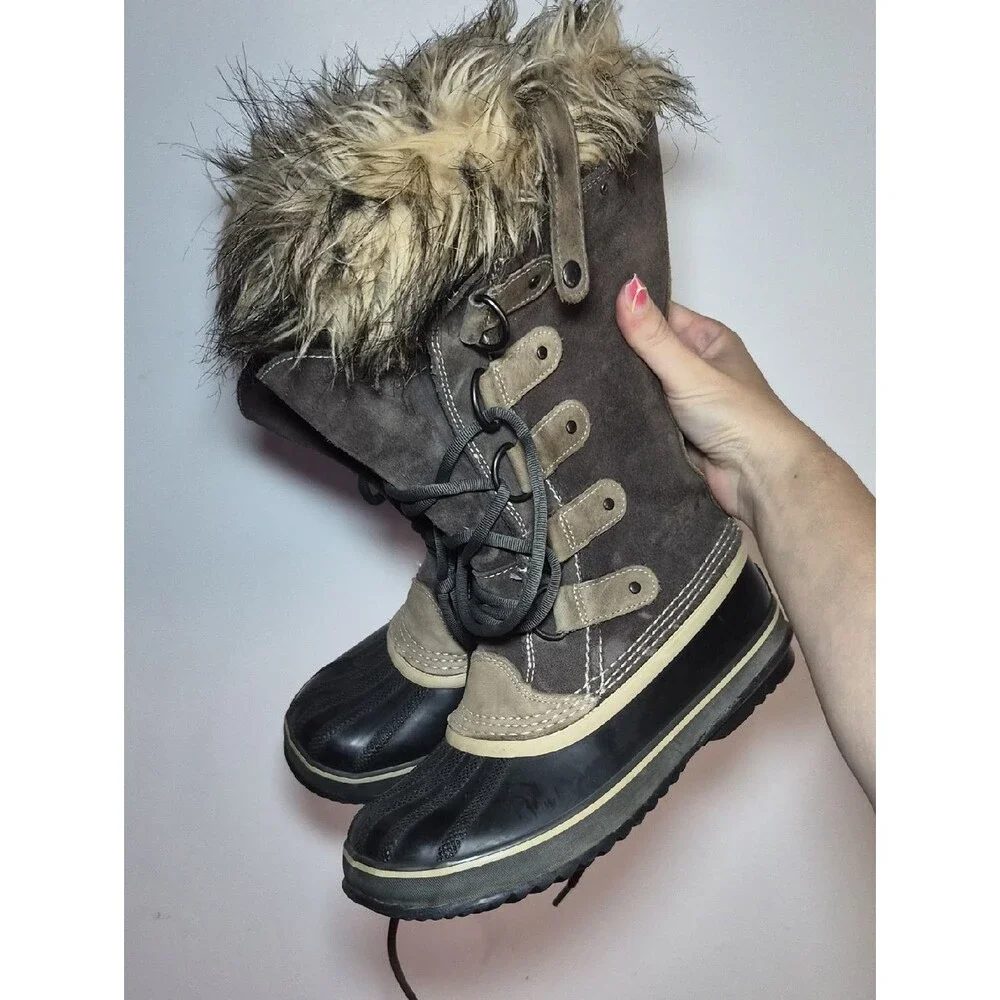 Sorel Joan of Arctic Brown Suede Waterproof Boots | Women’s Size 7